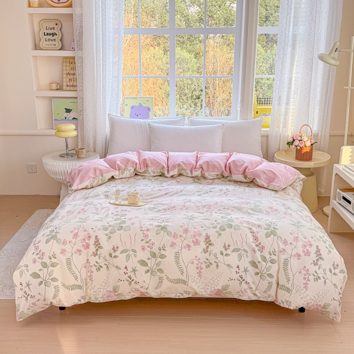 禧安居 2025新款高支高密活性印染全棉被套单被套（支持定制尺寸）花春城