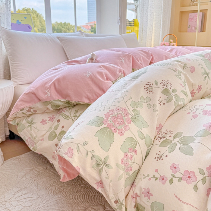 91家纺网 家纺一手货源 找家纺 禧安居 2025新款高支高密活性印染全棉被套单被套（支持定制尺寸）花春城