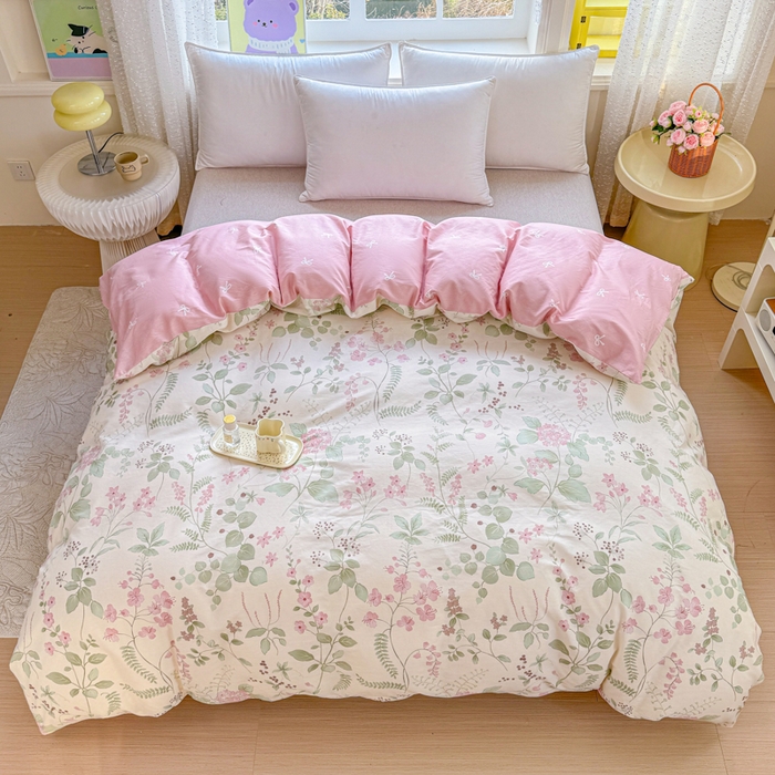 91家纺网 家纺一手货源 找家纺 禧安居 2025新款高支高密活性印染全棉被套单被套（支持定制尺寸）花春城