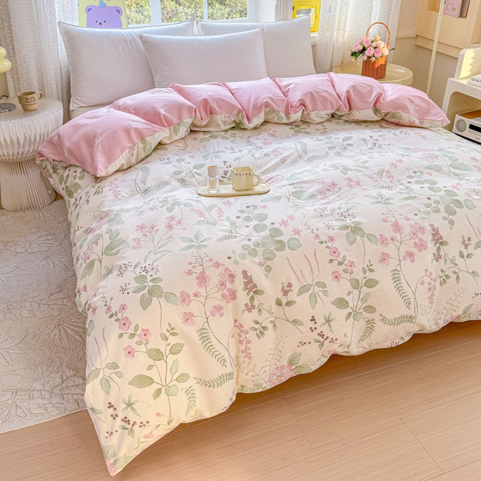 91家纺网 家纺一手货源 找家纺 禧安居 2025新款高支高密活性印染全棉被套单被套（支持定制尺寸）花春城