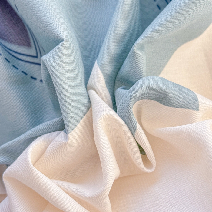 91家纺网 家纺一手货源 找家纺 禧安居 2025新款高支高密活性印染全棉被套单被套（支持定制尺寸）几何飞船