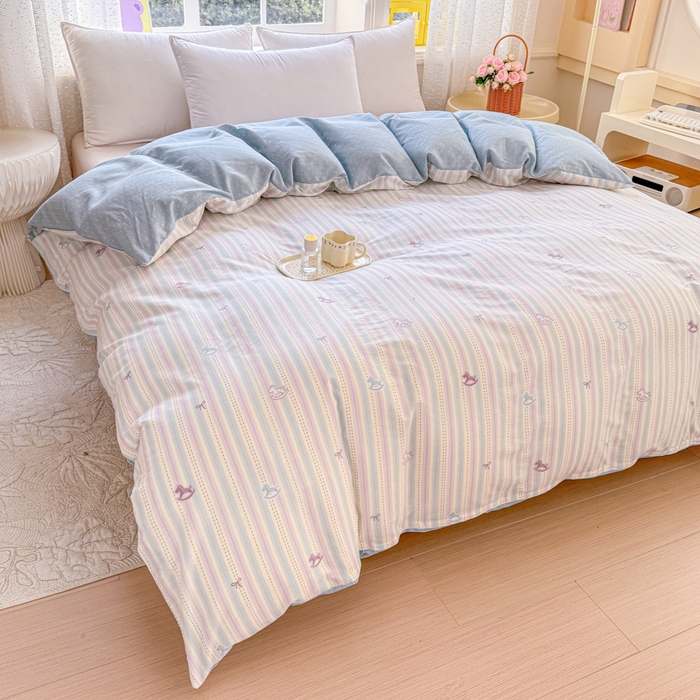 91家纺网 家纺一手货源 找家纺 禧安居 2025新款高支高密活性印染全棉被套单被套（支持定制尺寸）马上有钱