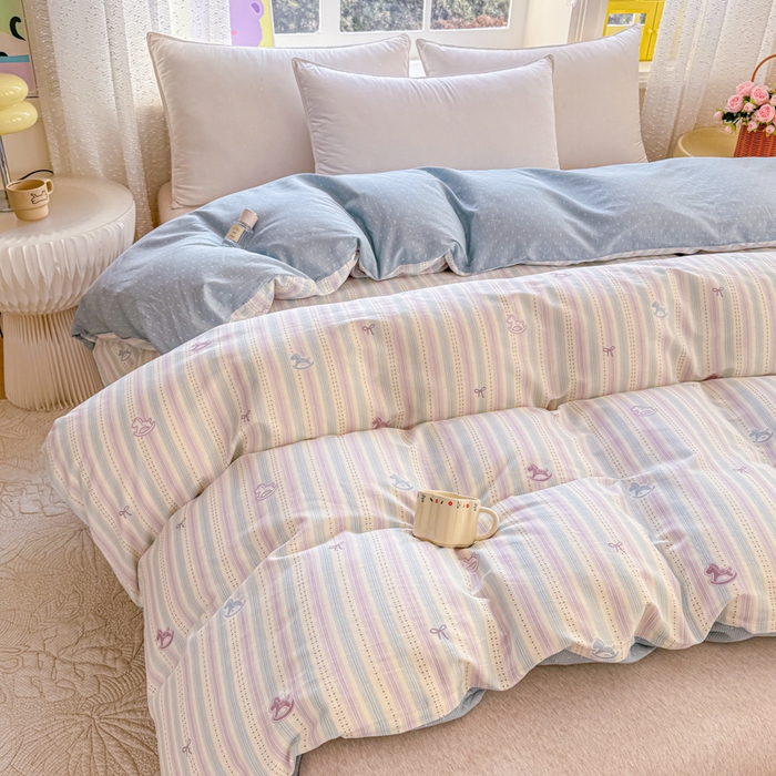 91家纺网 家纺一手货源 找家纺 禧安居 2025新款高支高密活性印染全棉被套单被套（支持定制尺寸）马上有钱