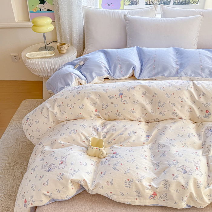 91家纺网 家纺一手货源 找家纺 禧安居 2025新款高支高密活性印染全棉被套单被套（支持定制尺寸）觅时光