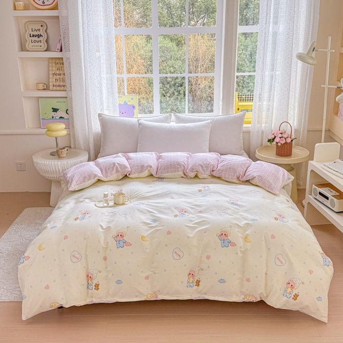 禧安居 2025新款高支高密活性印染全棉被套单被套（支持定制尺寸）星辰入梦