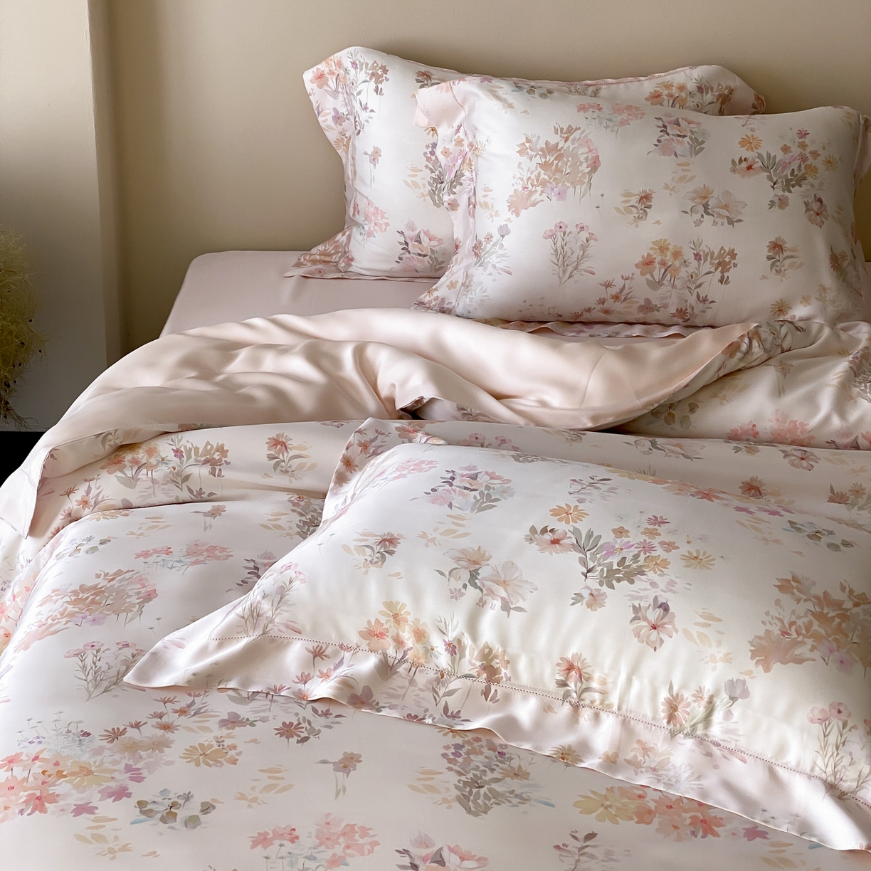 91家纺网 家纺一手货源 找家纺 （总）云栖家居 2026新款春夏60支兰精天丝四件套-初夏