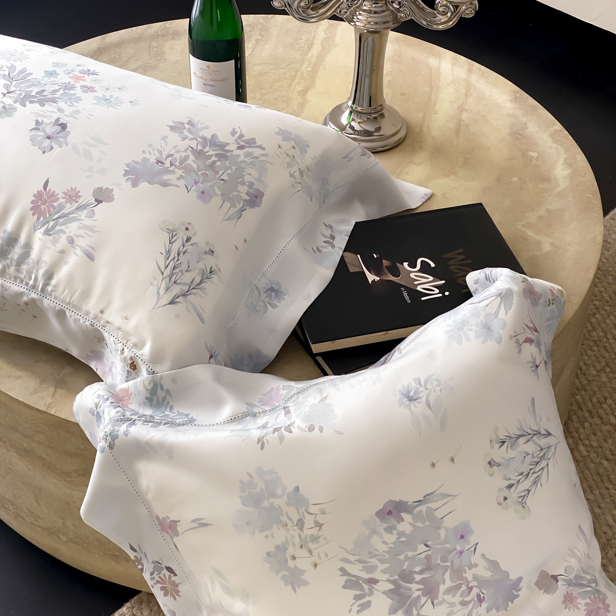 91家纺网 家纺一手货源 找家纺 云栖家居 2026新款春夏60支兰精天丝四件套-初夏 初夏-蓝