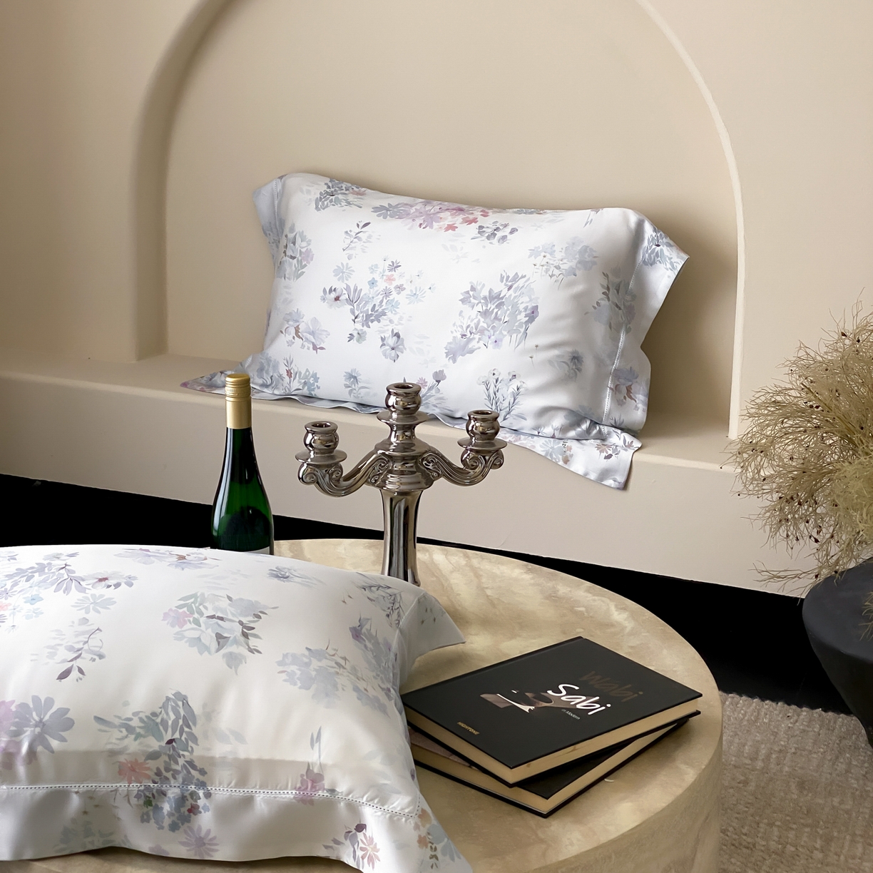 91家纺网 家纺一手货源 找家纺 云栖家居 2026新款春夏60支兰精天丝四件套-初夏 初夏-蓝