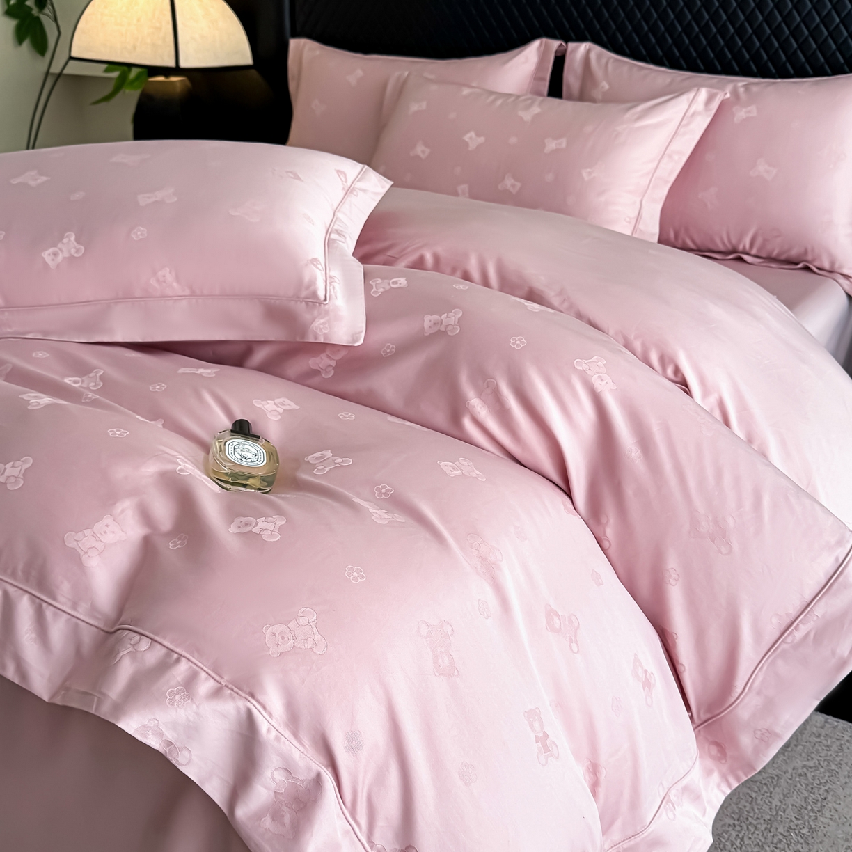 91家纺网 家纺一手货源 找家纺 （总）森林雨 【翡-鎏光】2026高端双股50S新疆长绒棉提花埋绳工艺款四件套