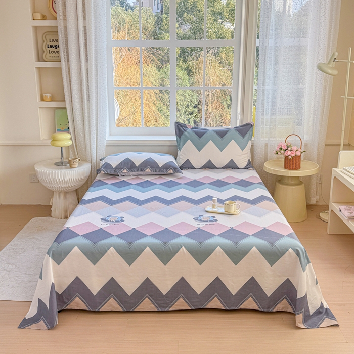 91家纺网 家纺一手货源 找家纺 （总）禧安居 2025新款高支高密活性印染全棉印花床单单床单（支持定制尺寸）（支持定制尺寸）