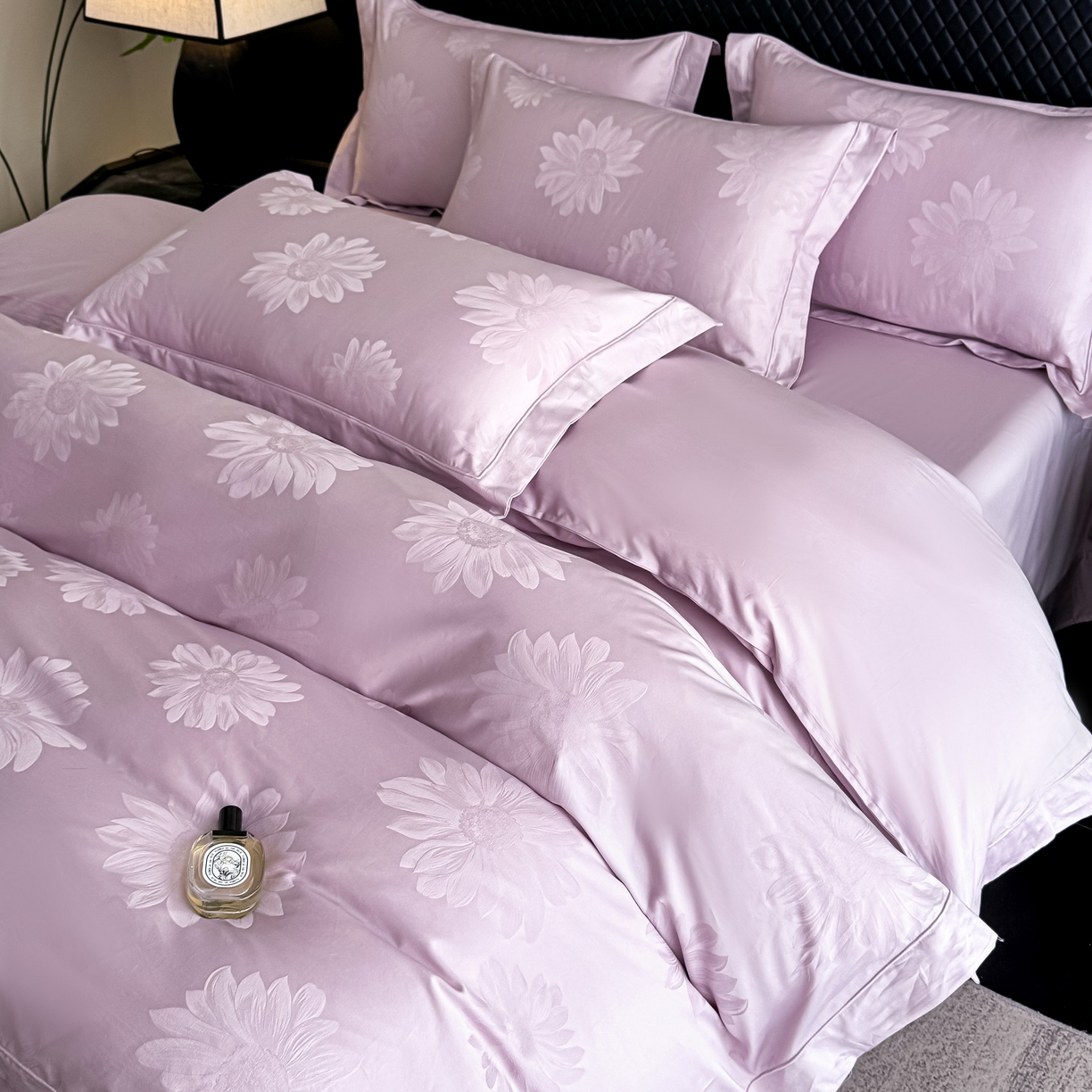 91家纺网 家纺一手货源 找家纺 （总）森林雨 【翡-鎏光】2026高端双股50S新疆长绒棉提花埋绳工艺款四件套