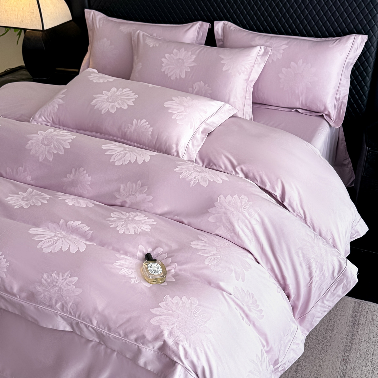 91家纺网 家纺一手货源 找家纺 （总）森林雨 【翡-鎏光】2026高端双股50S新疆长绒棉提花埋绳工艺款四件套