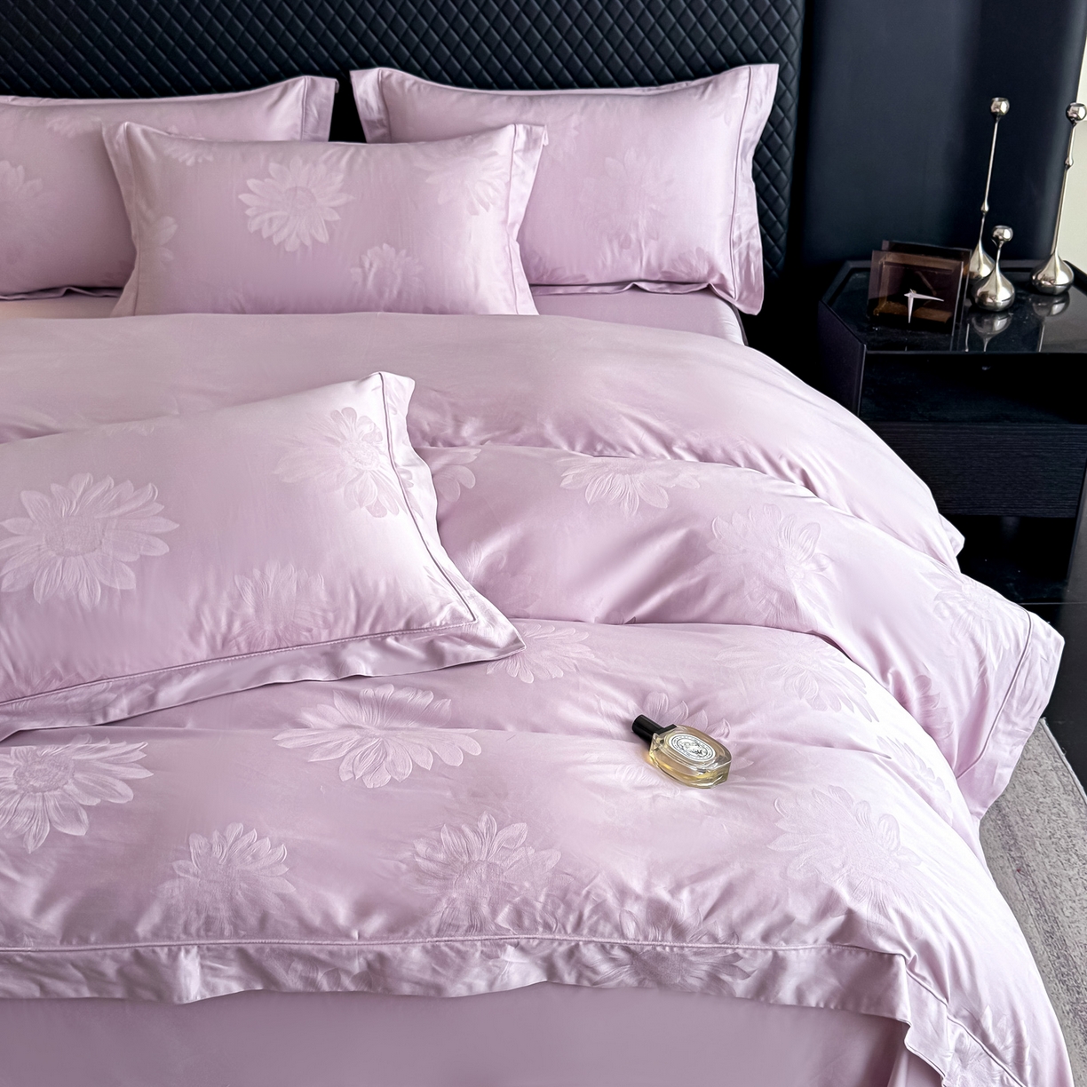 91家纺网 家纺一手货源 找家纺 （总）森林雨 【翡-鎏光】2026高端双股50S新疆长绒棉提花埋绳工艺款四件套