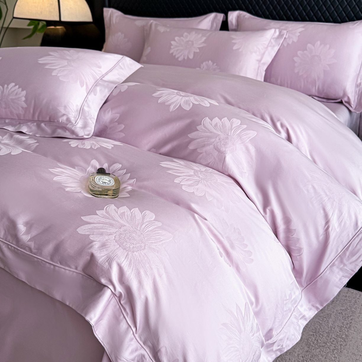 91家纺网 家纺一手货源 找家纺 （总）森林雨 【翡-鎏光】2026高端双股50S新疆长绒棉提花埋绳工艺款四件套