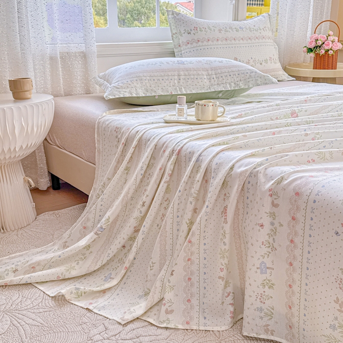 91家纺网 家纺一手货源 找家纺 禧安居 2025新款高支高密活性印染全棉印花床单单床单（支持定制尺寸）（支持定制尺寸）丛林夏梦