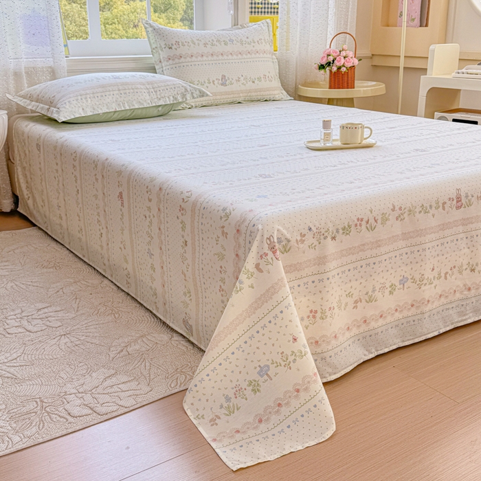 91家纺网 家纺一手货源 找家纺 禧安居 2025新款高支高密活性印染全棉印花床单单床单（支持定制尺寸）（支持定制尺寸）丛林夏梦