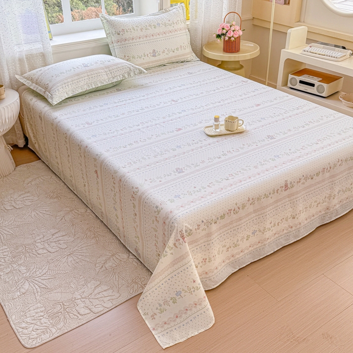 91家纺网 家纺一手货源 找家纺 禧安居 2025新款高支高密活性印染全棉印花床单单床单（支持定制尺寸）（支持定制尺寸）丛林夏梦