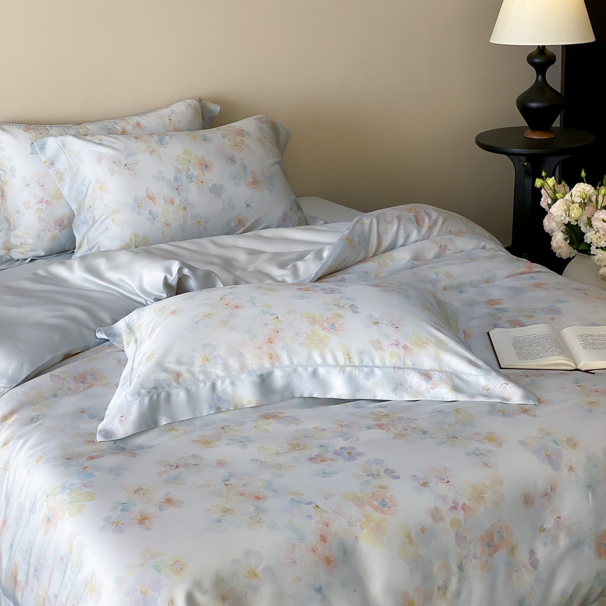 91家纺网 家纺一手货源 找家纺 云栖家居 2026新款春夏60支兰精天丝四件套-夏季 夏季-蓝