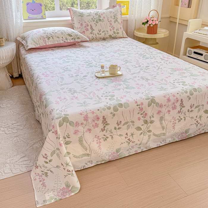 91家纺网 家纺一手货源 找家纺 禧安居 2025新款高支高密活性印染全棉印花床单单床单（支持定制尺寸）（支持定制尺寸）花春城