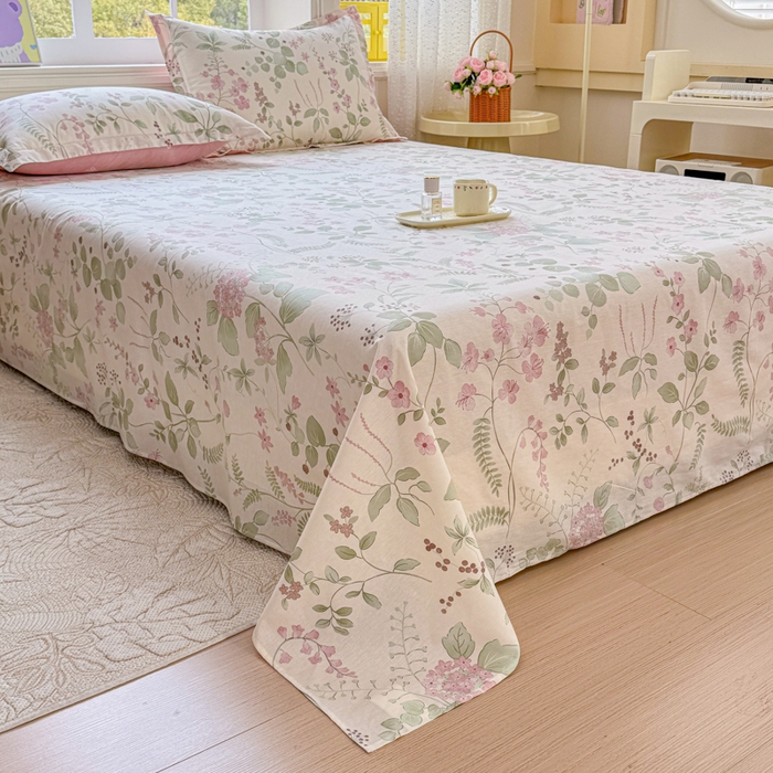 91家纺网 家纺一手货源 找家纺 禧安居 2025新款高支高密活性印染全棉印花床单单床单（支持定制尺寸）（支持定制尺寸）花春城