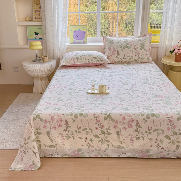 91家纺网 家纺一手货源 找家纺 禧安居 2025新款高支高密活性印染全棉印花床单单床单（支持定制尺寸）（支持定制尺寸）花春城