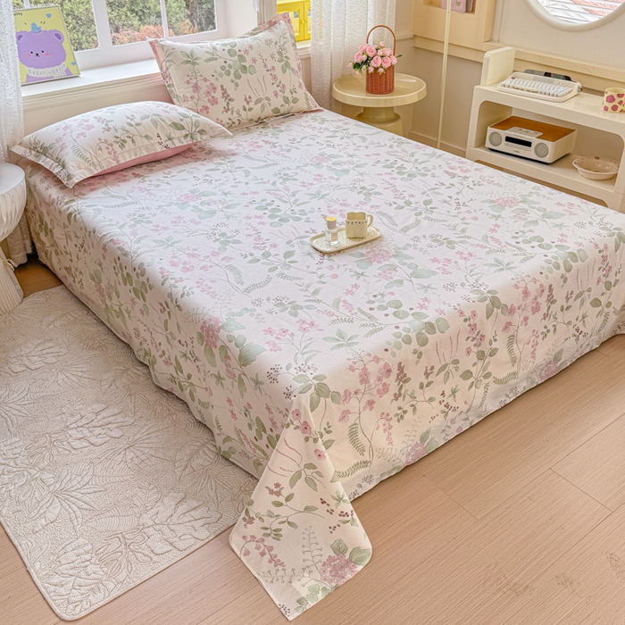 91家纺网 家纺一手货源 找家纺 禧安居 2025新款高支高密活性印染全棉印花床单单床单（支持定制尺寸）（支持定制尺寸）花春城