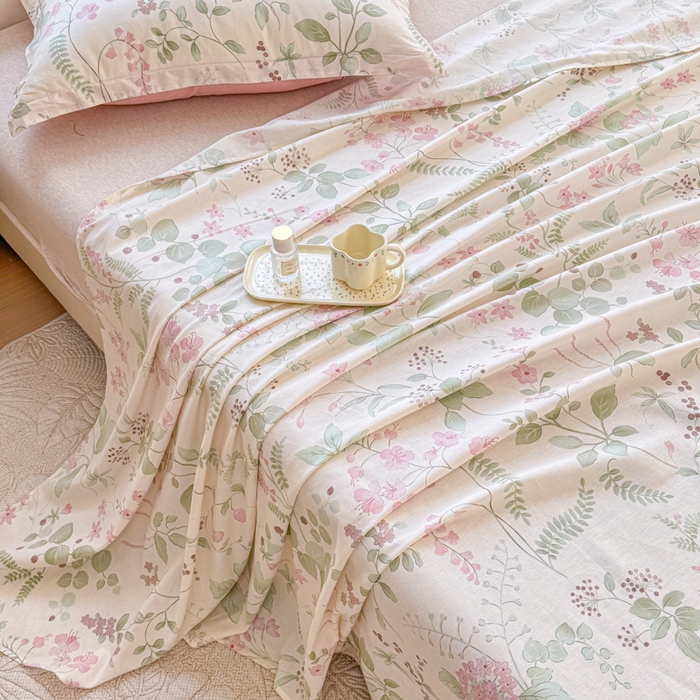 91家纺网 家纺一手货源 找家纺 禧安居 2025新款高支高密活性印染全棉印花床单单床单（支持定制尺寸）（支持定制尺寸）花春城