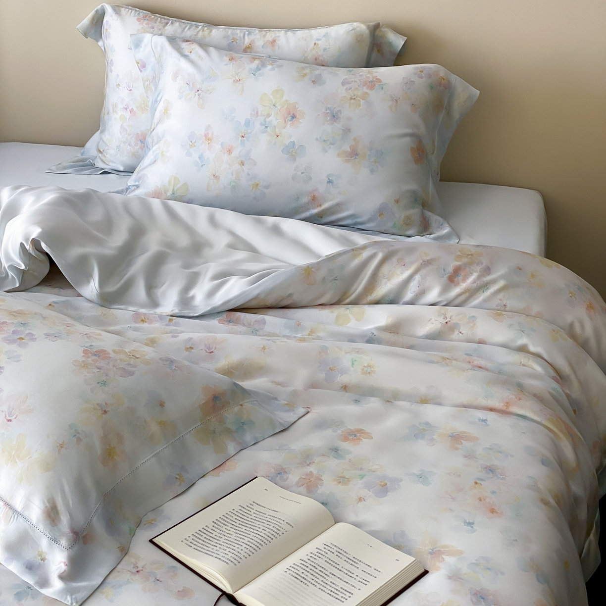 91家纺网 家纺一手货源 找家纺 云栖家居 2026新款春夏60支兰精天丝四件套-夏季 夏季-蓝