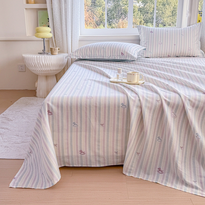 91家纺网 家纺一手货源 找家纺 禧安居 2025新款高支高密活性印染全棉印花床单单床单（支持定制尺寸）（支持定制尺寸）马上有钱