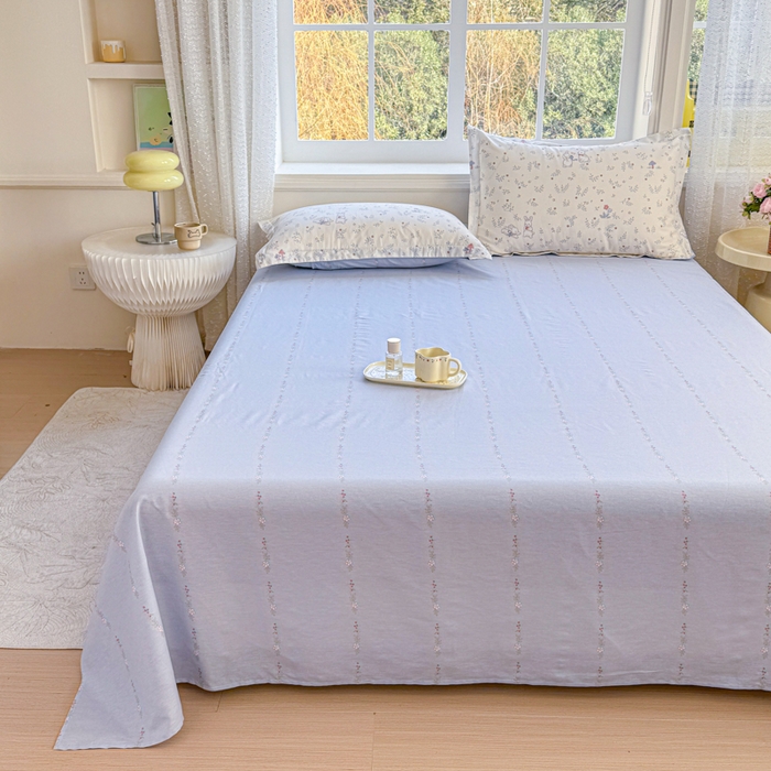 91家纺网 家纺一手货源 找家纺 禧安居 2025新款高支高密活性印染全棉印花床单单床单（支持定制尺寸）（支持定制尺寸）觅时光