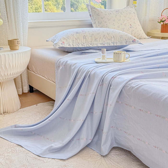 91家纺网 家纺一手货源 找家纺 禧安居 2025新款高支高密活性印染全棉印花床单单床单（支持定制尺寸）（支持定制尺寸）觅时光