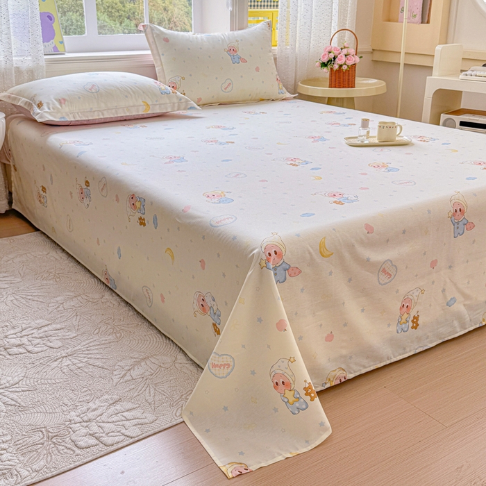 91家纺网 家纺一手货源 找家纺 禧安居 2025新款高支高密活性印染全棉印花床单单床单（支持定制尺寸）（支持定制尺寸）星辰入梦