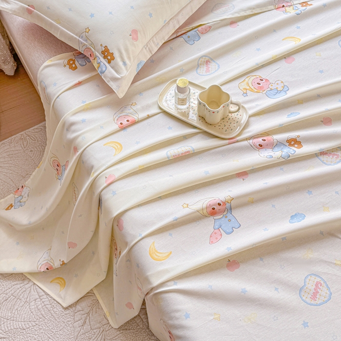 91家纺网 家纺一手货源 找家纺 禧安居 2025新款高支高密活性印染全棉印花床单单床单（支持定制尺寸）（支持定制尺寸）星辰入梦