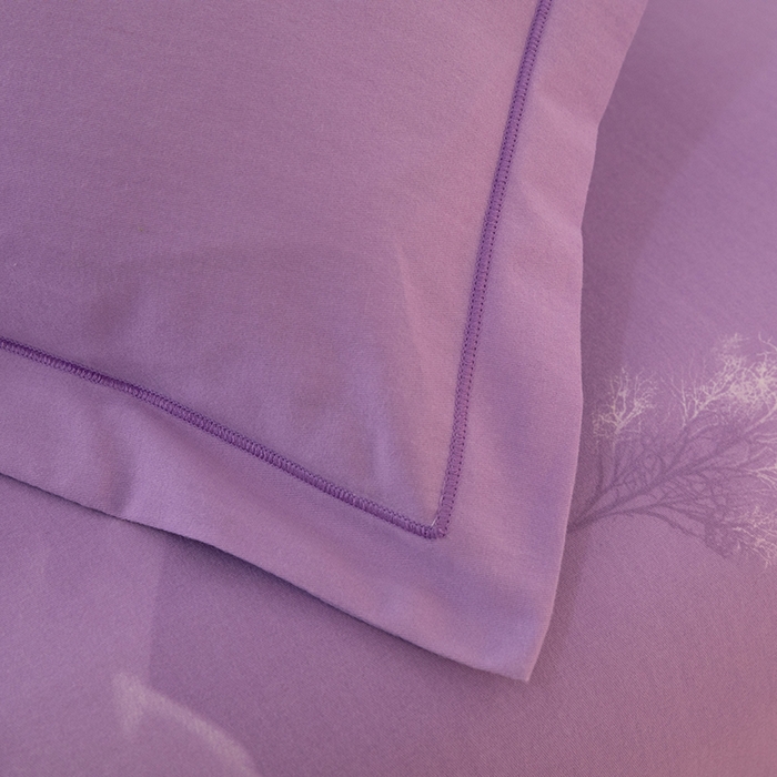 91家纺网 家纺一手货源 找家纺 磨毛世家家纺 2026新款铂金磨毛纯棉加厚全棉磨毛四件套 城南往事-紫