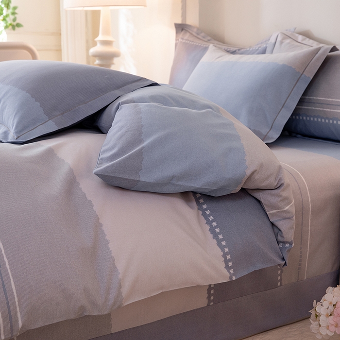 91家纺网 家纺一手货源 找家纺 磨毛世家家纺 2026新款铂金磨毛纯棉加厚全棉磨毛四件套 哥伦比亚-蓝