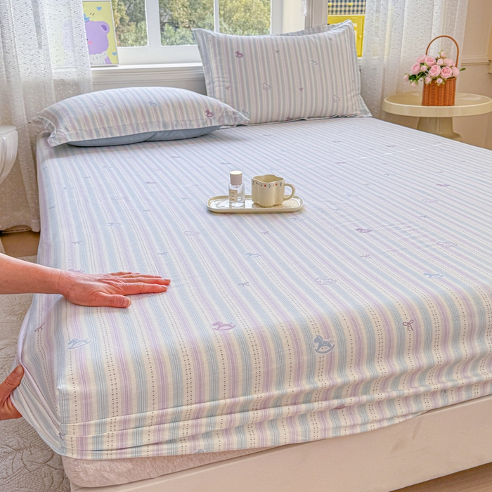 91家纺网 家纺一手货源 找家纺 （总）禧安居 2025新款高支高密活性印染全棉床笠印花床笠单床笠（支持定制尺寸）