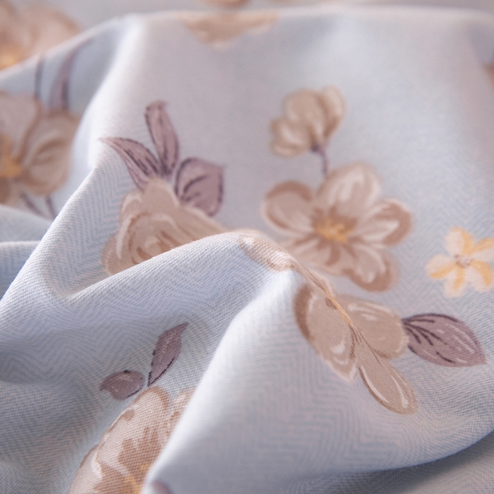 91家纺网 家纺一手货源 找家纺 磨毛世家家纺 2026新款铂金磨毛纯棉加厚全棉磨毛四件套 香雪海-蓝