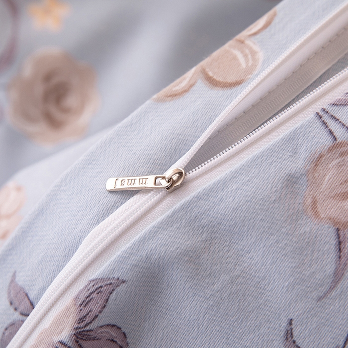 91家纺网 家纺一手货源 找家纺 磨毛世家家纺 2026新款铂金磨毛纯棉加厚全棉磨毛四件套 香雪海-蓝