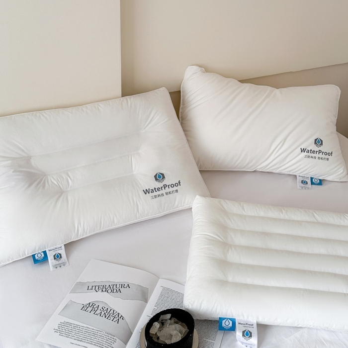 91家纺网 家纺一手货源 找家纺 伟邦枕芯 2026春夏新款三防酒店枕 枕头枕芯 白色-低枕