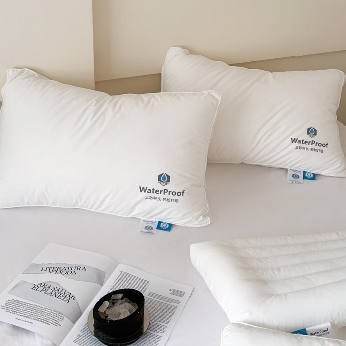 91家纺网 家纺一手货源 找家纺 伟邦枕芯 2026春夏新款三防酒店枕 枕头枕芯 白色-低枕