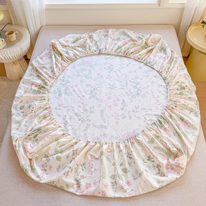 91家纺网 家纺一手货源 找家纺 禧安居 2025新款高支高密活性印染全棉床笠印花床笠单床笠（支持定制尺寸）花春城