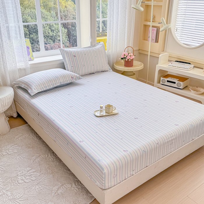 91家纺网 家纺一手货源 找家纺 禧安居 2025新款高支高密活性印染全棉床笠印花床笠单床笠（支持定制尺寸）马上有钱