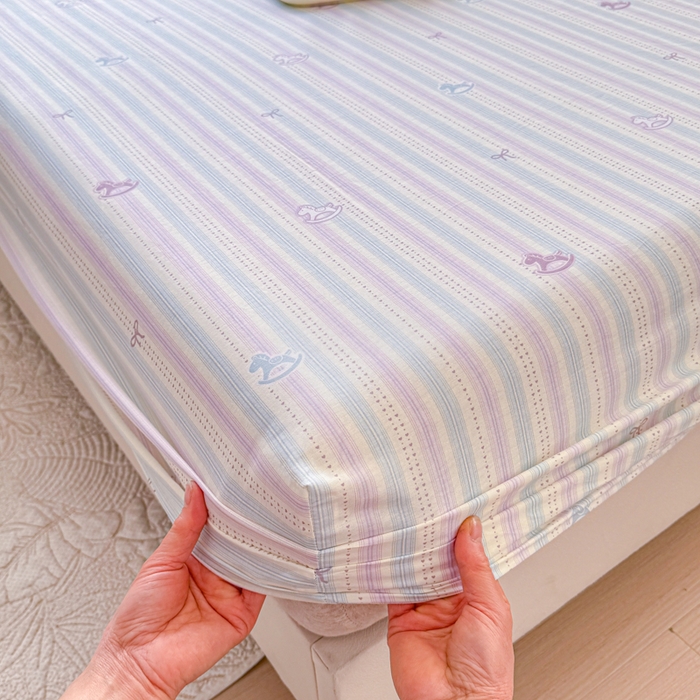 91家纺网 家纺一手货源 找家纺 禧安居 2025新款高支高密活性印染全棉床笠印花床笠单床笠（支持定制尺寸）马上有钱