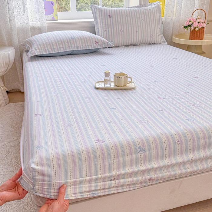 91家纺网 家纺一手货源 找家纺 禧安居 2025新款高支高密活性印染全棉床笠印花床笠单床笠（支持定制尺寸）马上有钱