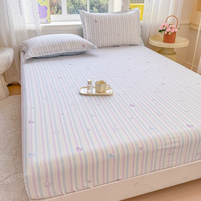 91家纺网 家纺一手货源 找家纺 禧安居 2025新款高支高密活性印染全棉床笠印花床笠单床笠（支持定制尺寸）马上有钱