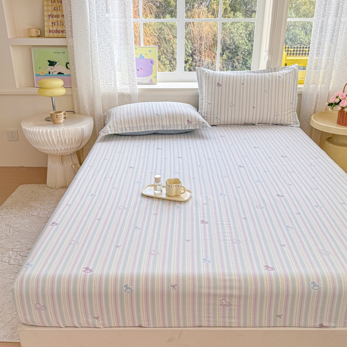 91家纺网 家纺一手货源 找家纺 禧安居 2025新款高支高密活性印染全棉床笠印花床笠单床笠（支持定制尺寸）马上有钱