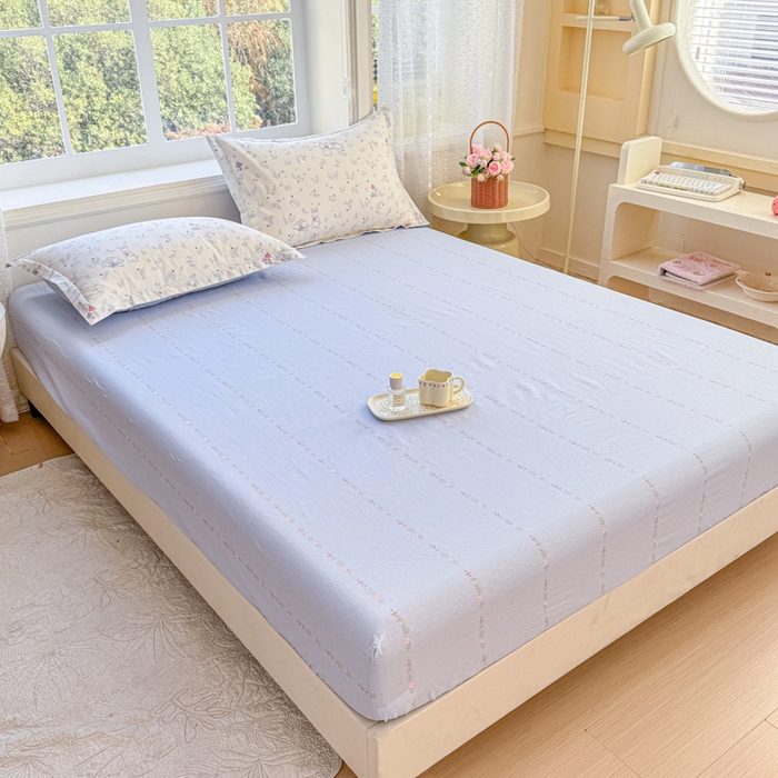 91家纺网 家纺一手货源 找家纺 禧安居 2025新款高支高密活性印染全棉床笠印花床笠单床笠（支持定制尺寸）觅时光