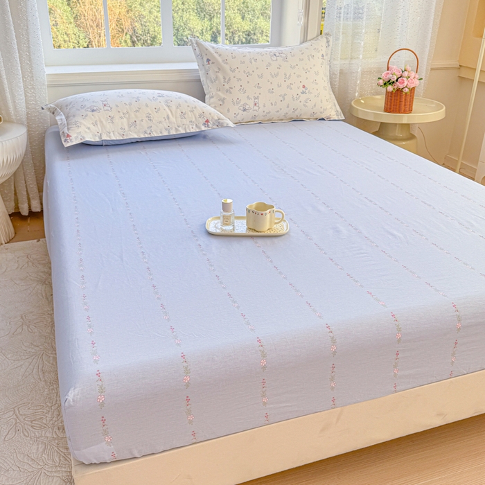 91家纺网 家纺一手货源 找家纺 禧安居 2025新款高支高密活性印染全棉床笠印花床笠单床笠（支持定制尺寸）觅时光