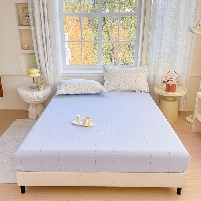 91家纺网 家纺一手货源 找家纺 禧安居 2025新款高支高密活性印染全棉床笠印花床笠单床笠（支持定制尺寸）觅时光