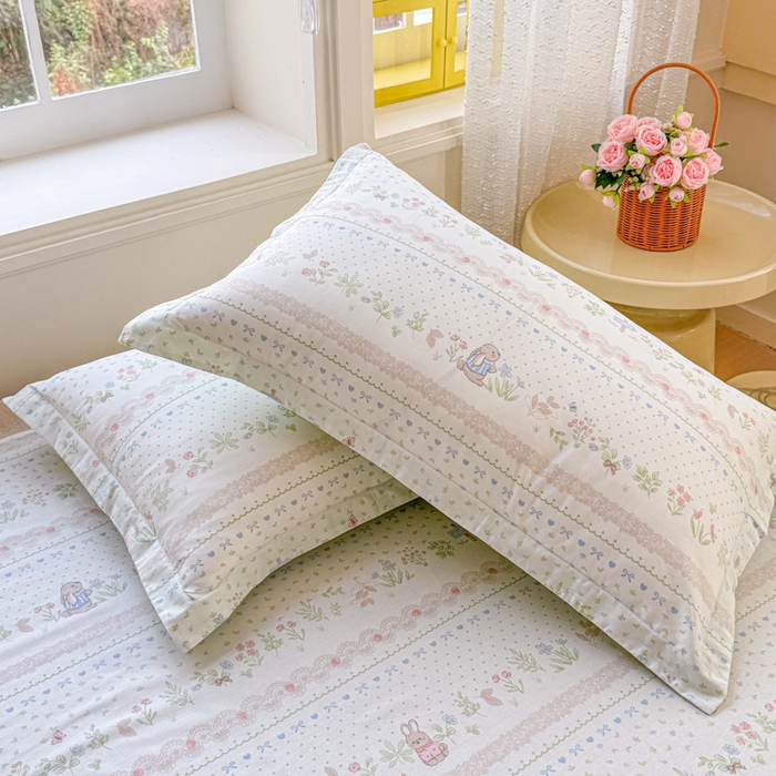 91家纺网 家纺一手货源 找家纺 禧安居 2025新款高支高密活性印染全棉枕套单枕套丛林夏梦